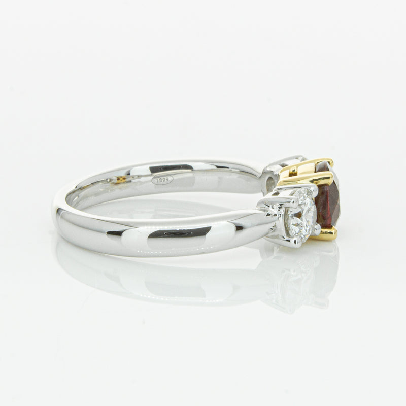 18ct White Gold 1.35ct Ruby & Diamond Ring-Ring-Walker & Hall