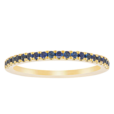 18ct Yellow Gold Sapphire Millie Band-Ring-Walker & Hall
