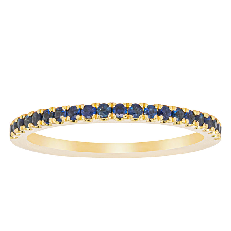 18ct Yellow Gold Sapphire Millie Band-Ring-Walker & Hall