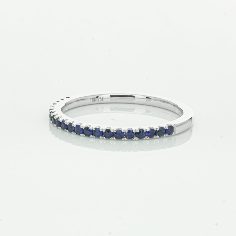 18ct White Gold Sapphire Millie Band-Ring-Walker & Hall