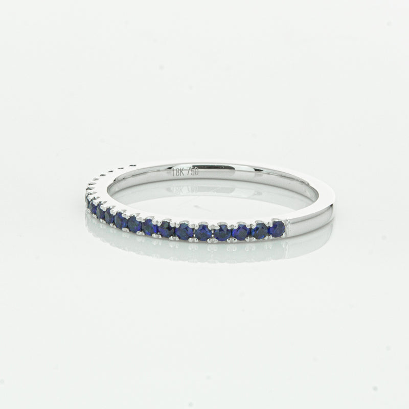 18ct White Gold Sapphire Millie Band-Ring-Walker & Hall