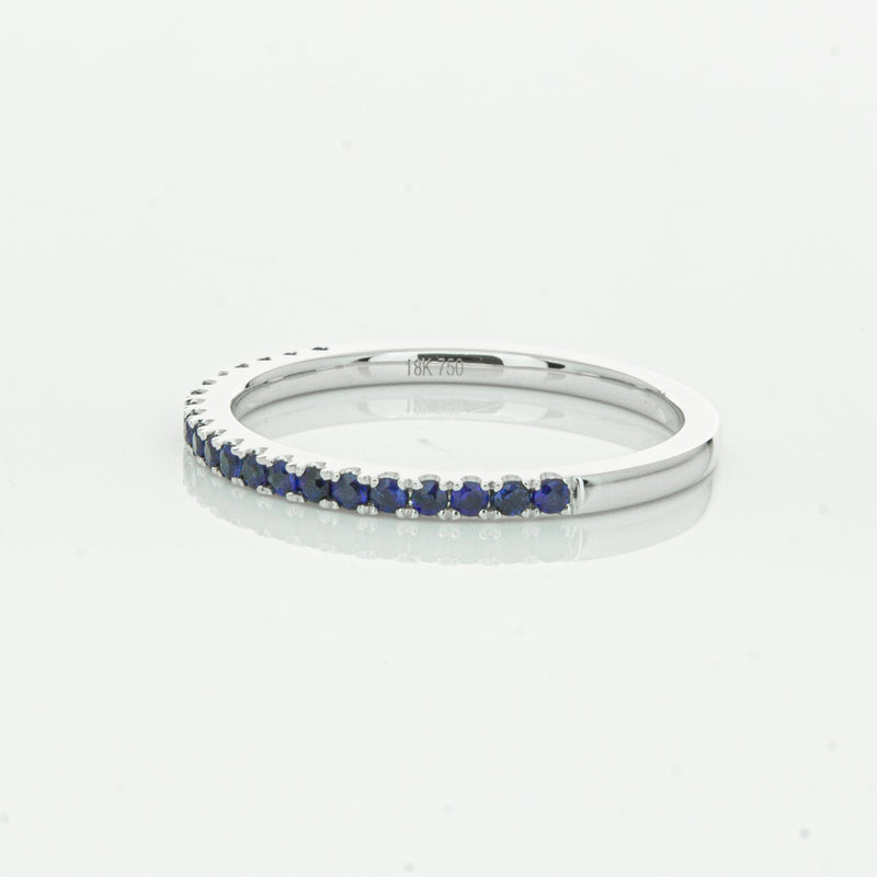 18ct White Gold Sapphire Millie Band-Ring-Walker & Hall