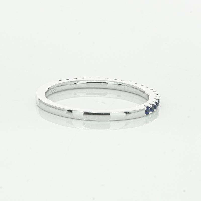 18ct White Gold Sapphire Millie Band-Ring-Walker & Hall