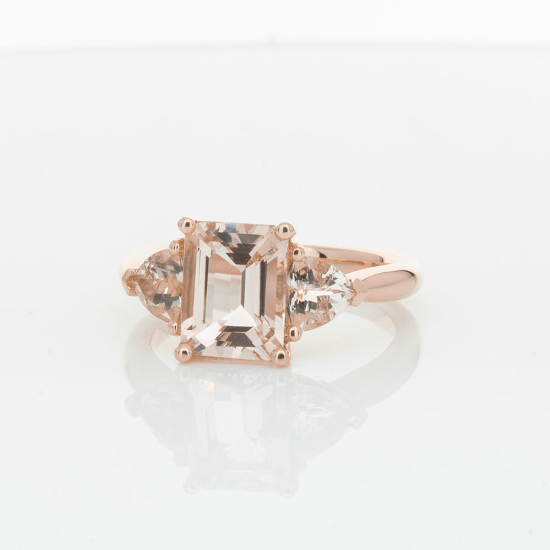 18ct Rose Gold 2.12ct Morganite Malibu Ring-Ring-Walker & Hall