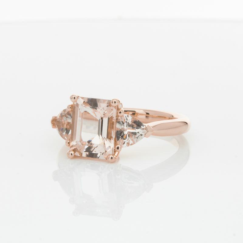 18ct Rose Gold 2.12ct Morganite Malibu Ring-Ring-Walker & Hall
