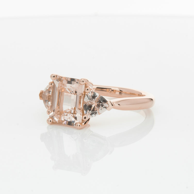 18ct Rose Gold 2.12ct Morganite Malibu Ring-Ring-Walker & Hall