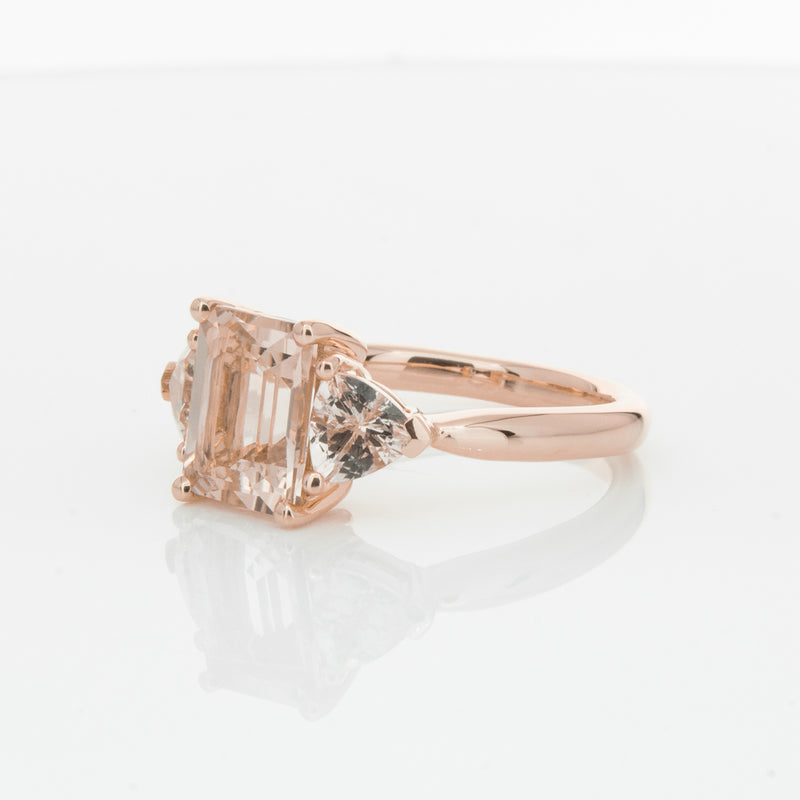 18ct Rose Gold 2.12ct Morganite Malibu Ring-Ring-Walker & Hall