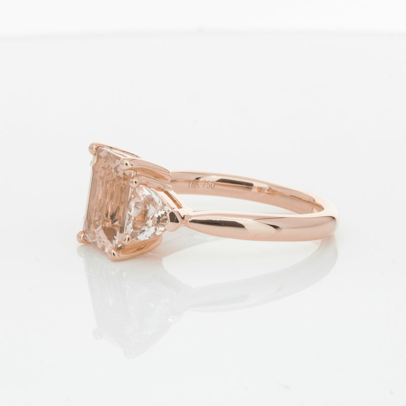 18ct Rose Gold 2.12ct Morganite Malibu Ring-Ring-Walker & Hall