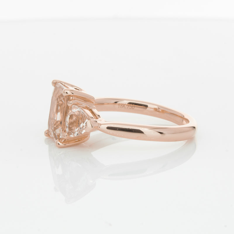 18ct Rose Gold 2.12ct Morganite Malibu Ring-Ring-Walker & Hall