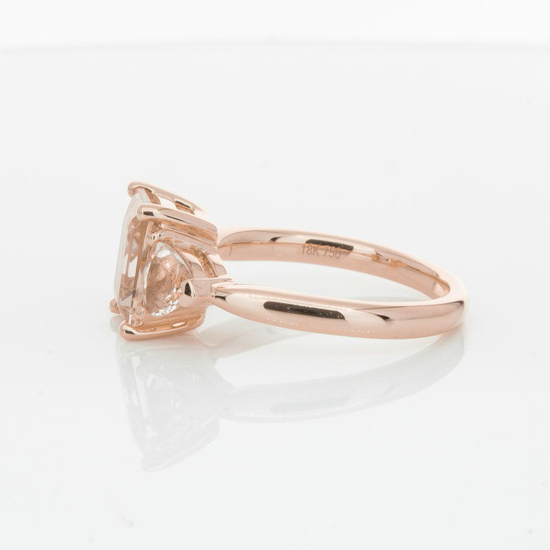 18ct Rose Gold 2.12ct Morganite Malibu Ring-Ring-Walker & Hall