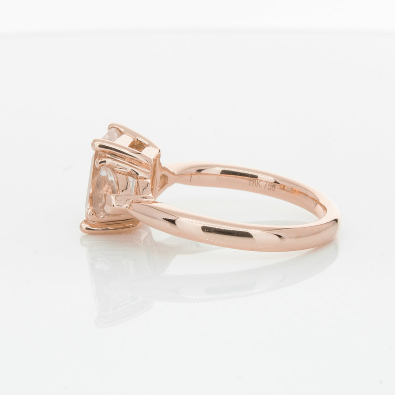 18ct Rose Gold 2.12ct Morganite Malibu Ring-Ring-Walker & Hall