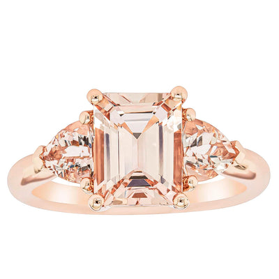 18ct Rose Gold 2.12ct Morganite Malibu Ring-Ring-Walker & Hall