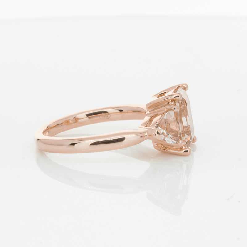 18ct Rose Gold 2.12ct Morganite Malibu Ring-Ring-Walker & Hall