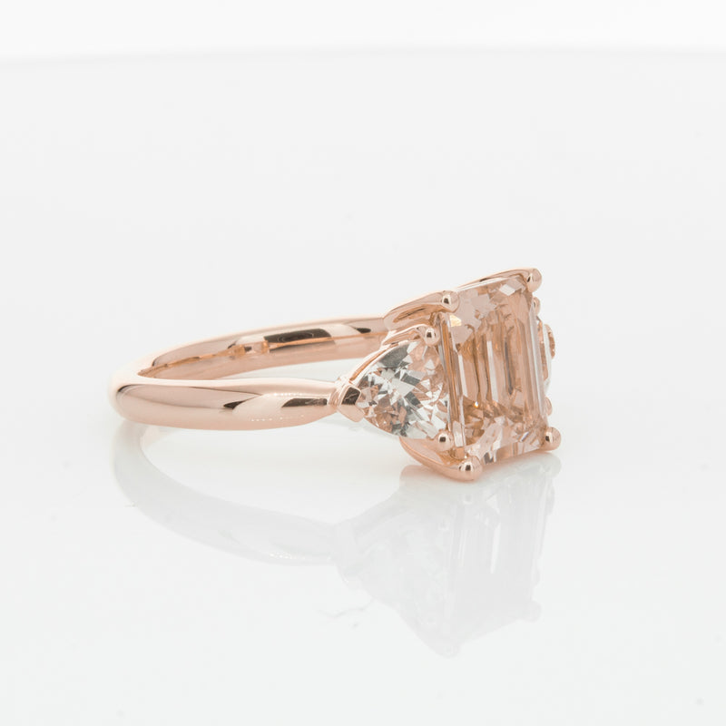 18ct Rose Gold 2.12ct Morganite Malibu Ring-Ring-Walker & Hall
