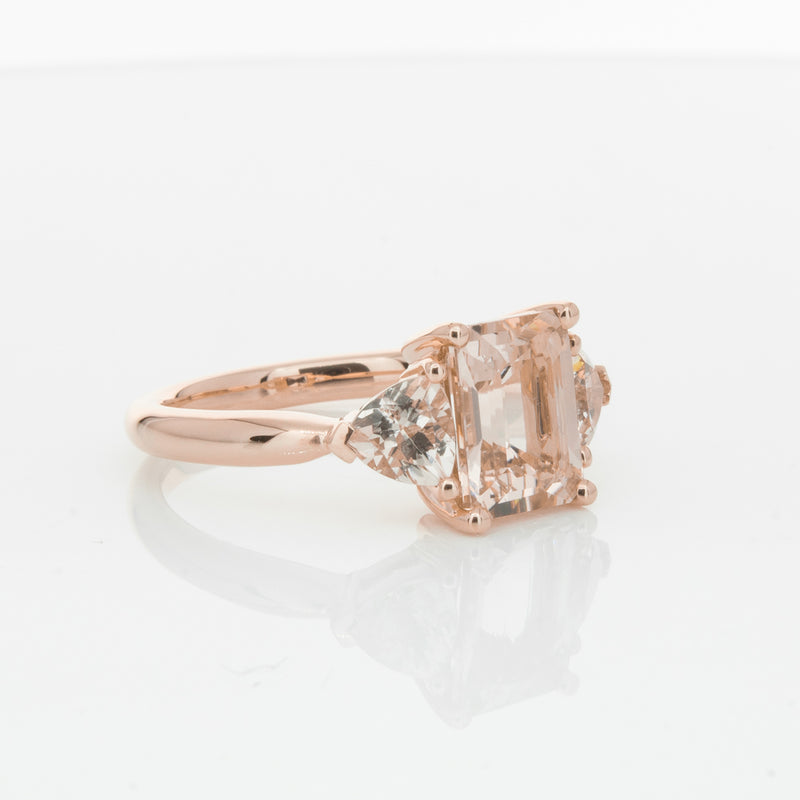 18ct Rose Gold 2.12ct Morganite Malibu Ring-Ring-Walker & Hall