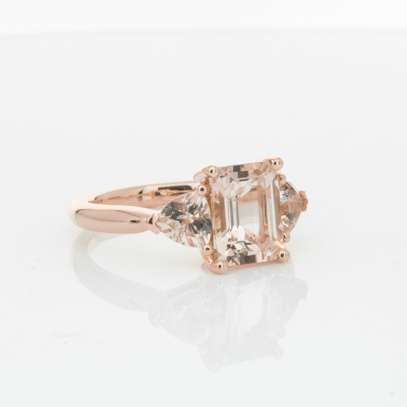 18ct Rose Gold 2.12ct Morganite Malibu Ring-Ring-Walker & Hall