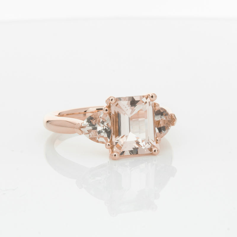 18ct Rose Gold 2.12ct Morganite Malibu Ring-Ring-Walker & Hall
