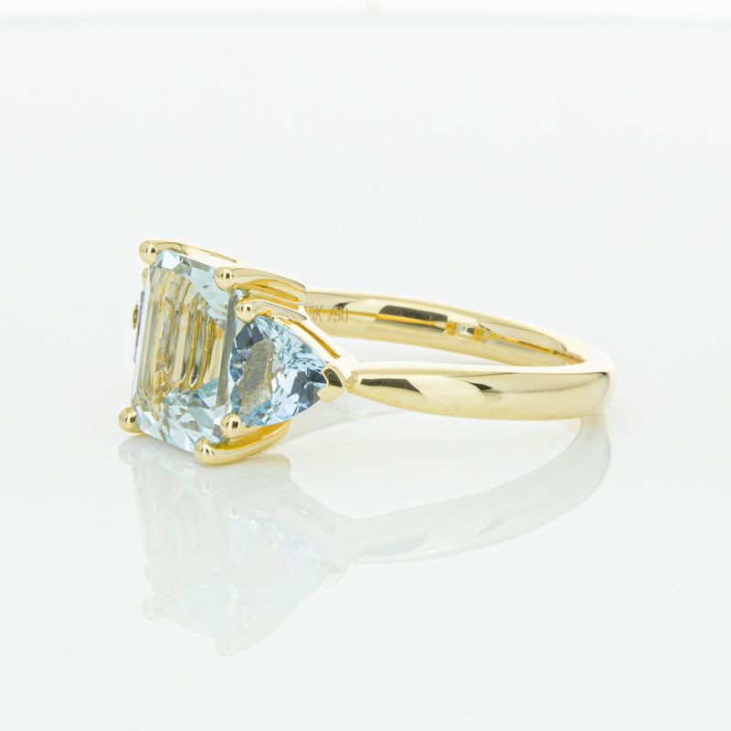 18ct Yellow Gold Aquamarine Malibu Ring-Ring-Walker & Hall