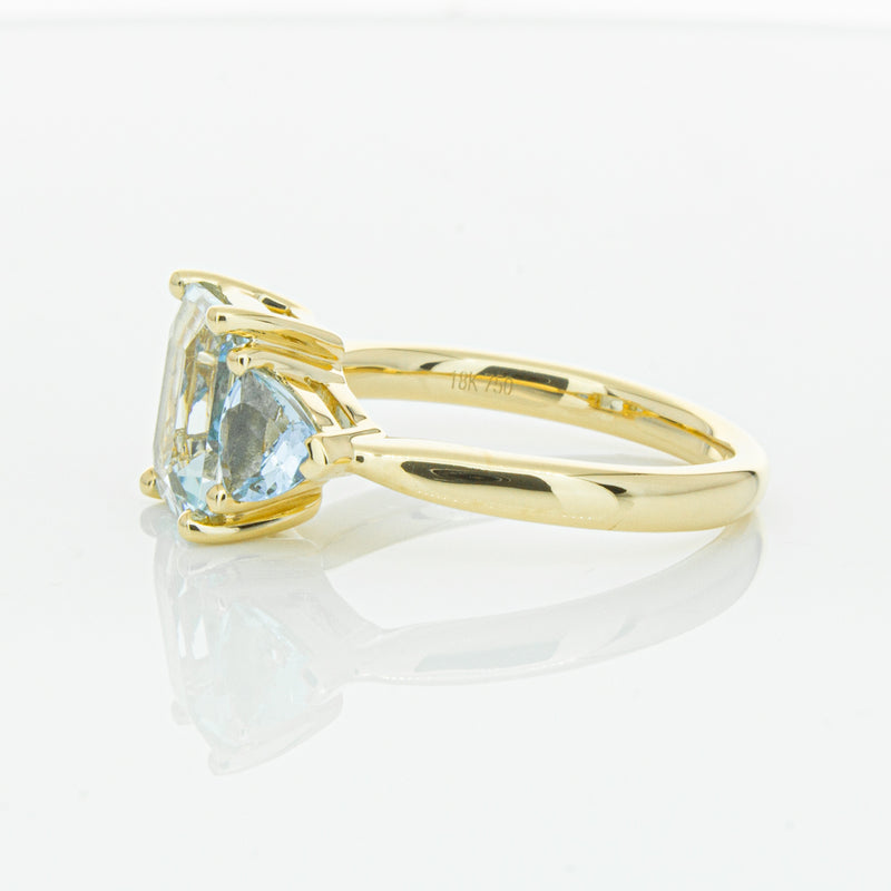 18ct Yellow Gold Aquamarine Malibu Ring-Ring-Walker & Hall