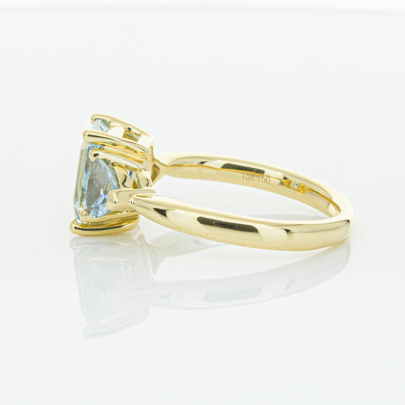 18ct Yellow Gold Aquamarine Malibu Ring-Ring-Walker & Hall