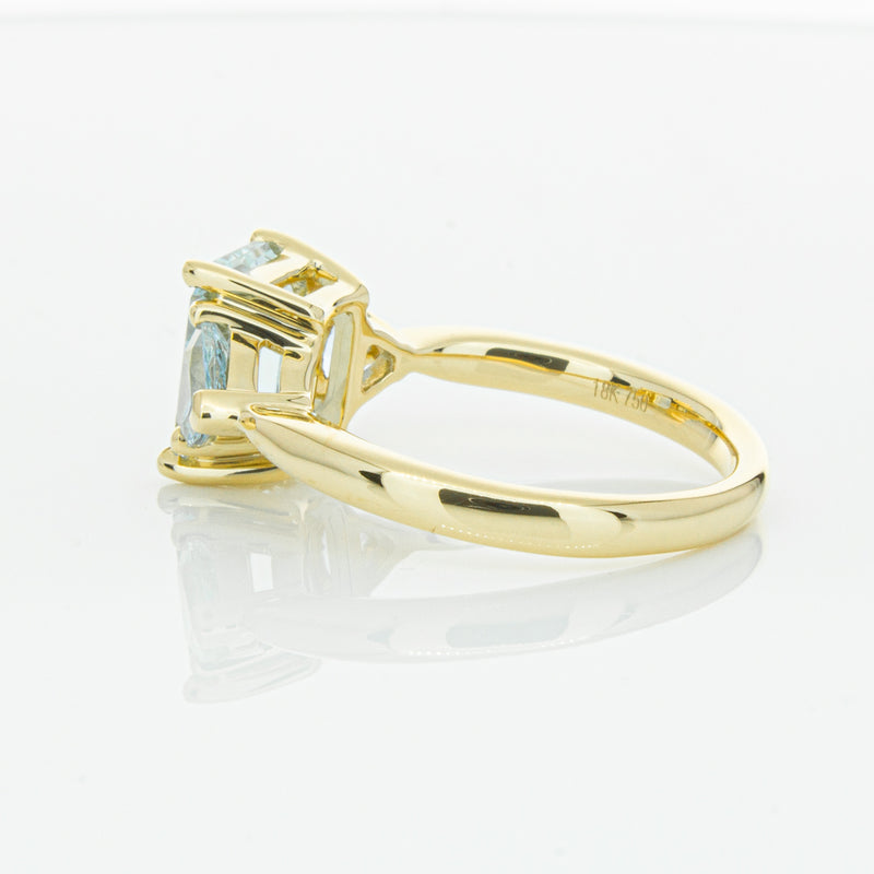 18ct Yellow Gold Aquamarine Malibu Ring-Ring-Walker & Hall