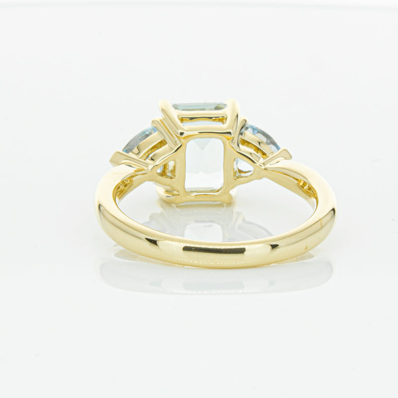 18ct Yellow Gold Aquamarine Malibu Ring-Ring-Walker & Hall