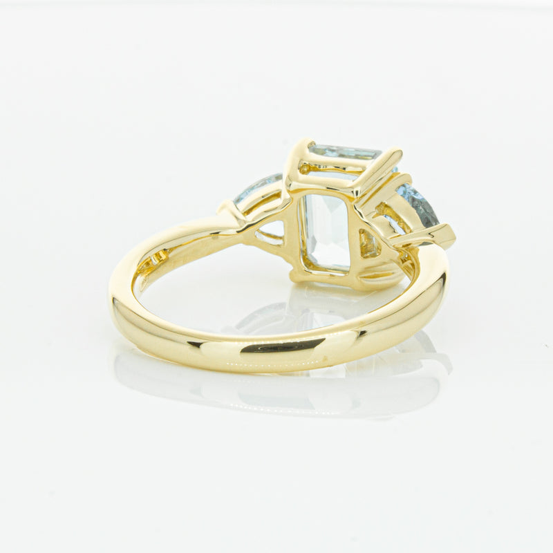 18ct Yellow Gold Aquamarine Malibu Ring-Ring-Walker & Hall