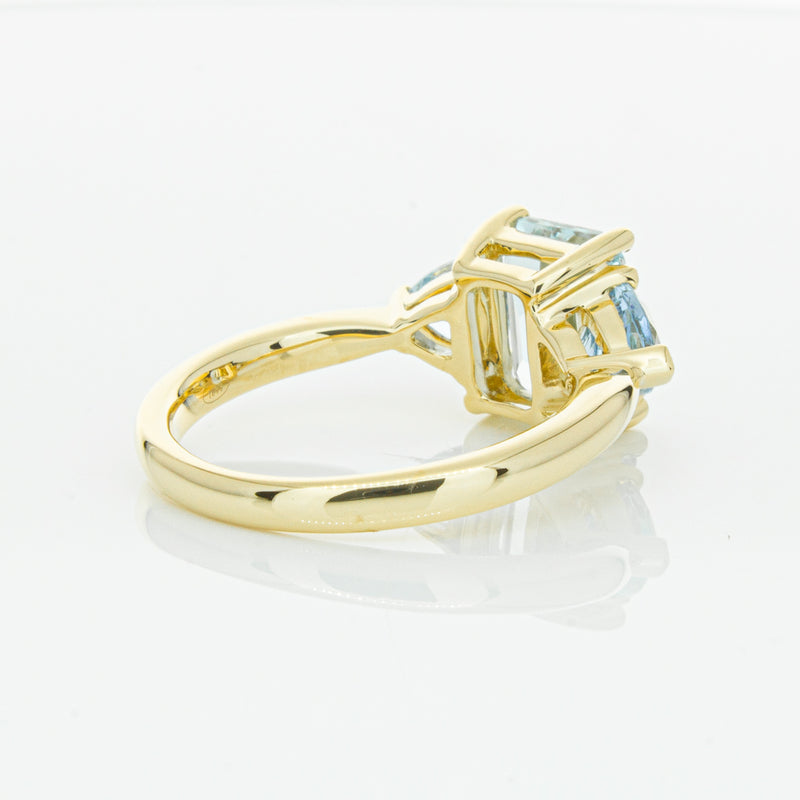 18ct Yellow Gold Aquamarine Malibu Ring-Ring-Walker & Hall