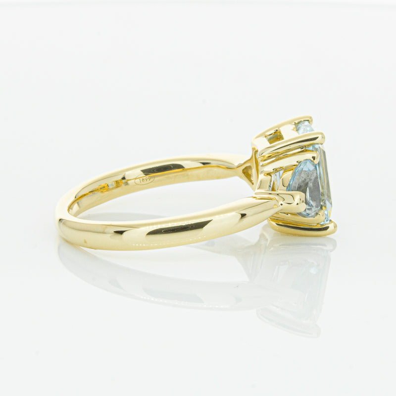 18ct Yellow Gold Aquamarine Malibu Ring-Ring-Walker & Hall