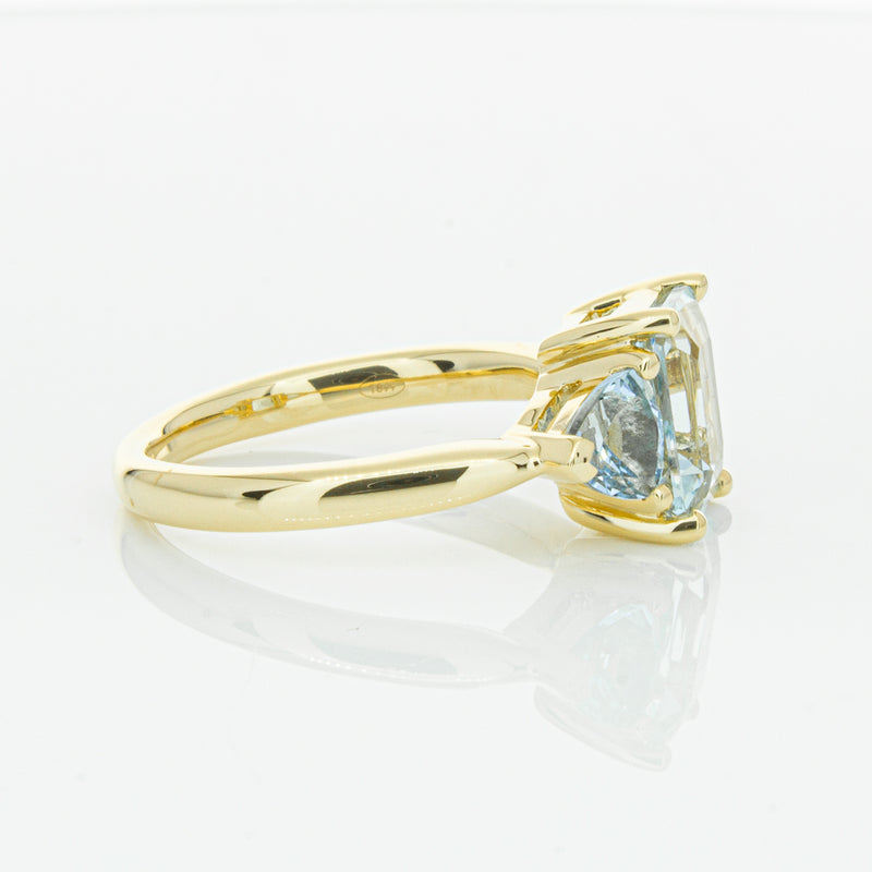 18ct Yellow Gold Aquamarine Malibu Ring-Ring-Walker & Hall