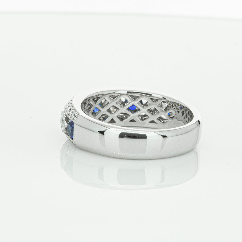 18ct White Gold Sapphire & Diamond Cecelia Ring-Ring-Walker & Hall