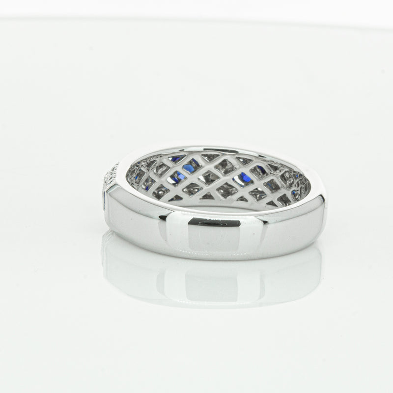 18ct White Gold Sapphire & Diamond Cecelia Ring-Ring-Walker & Hall