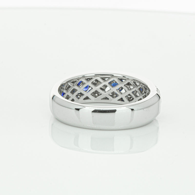 18ct White Gold Sapphire & Diamond Cecelia Ring-Ring-Walker & Hall