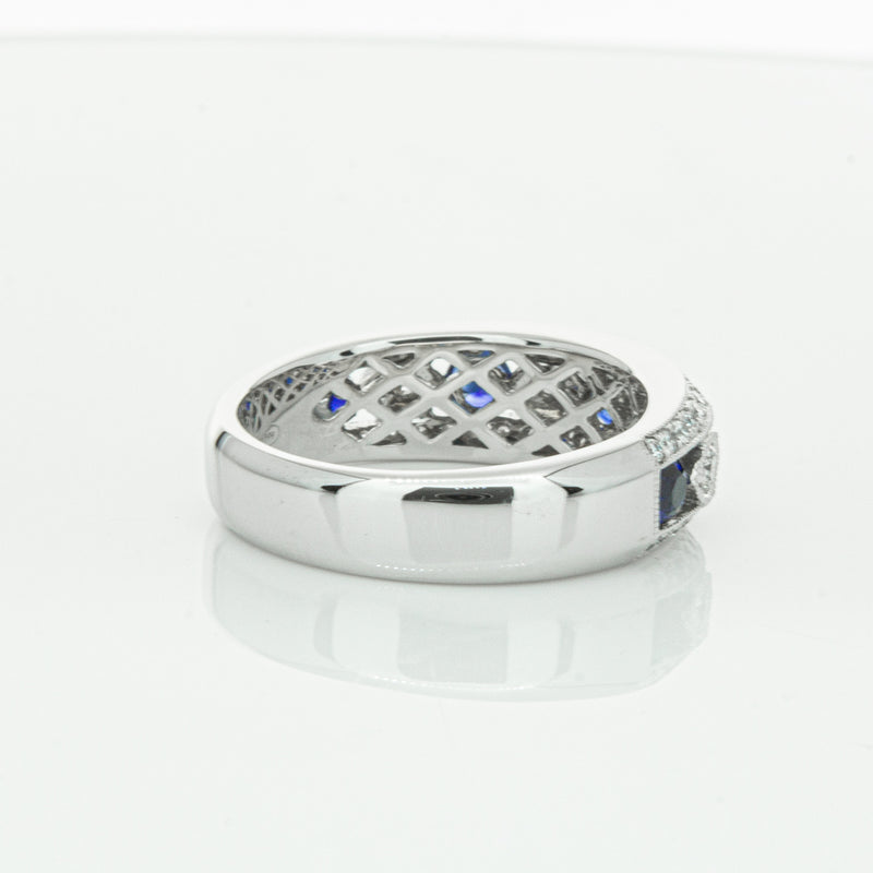 18ct White Gold Sapphire & Diamond Cecelia Ring-Ring-Walker & Hall