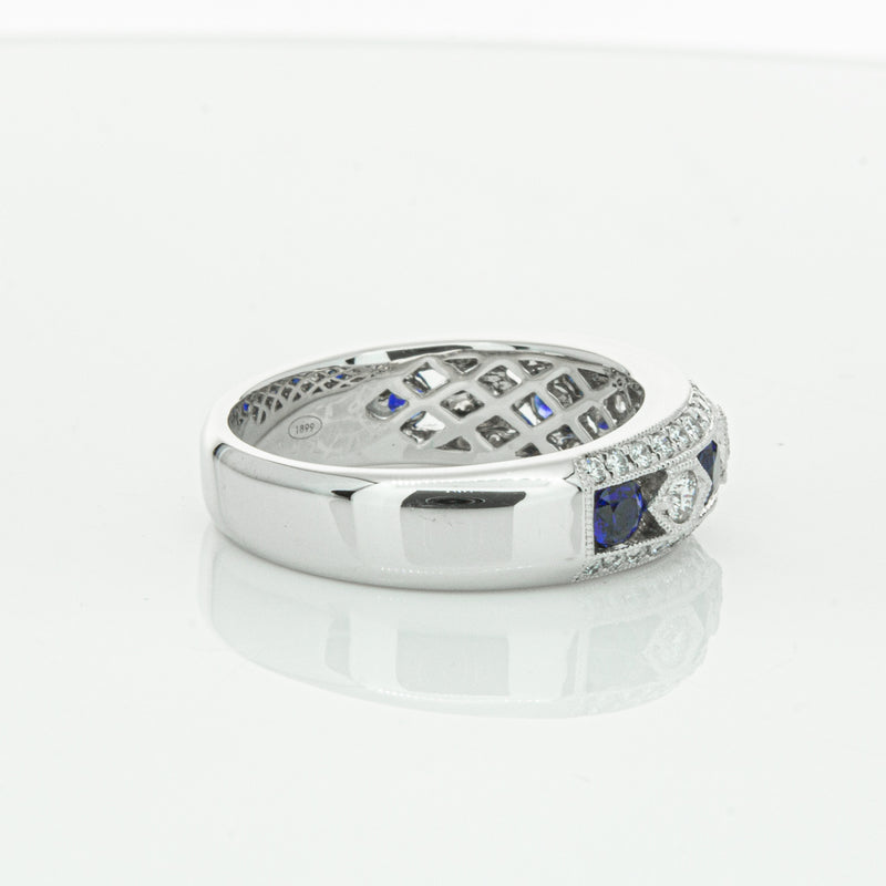 18ct White Gold Sapphire & Diamond Cecelia Ring-Ring-Walker & Hall