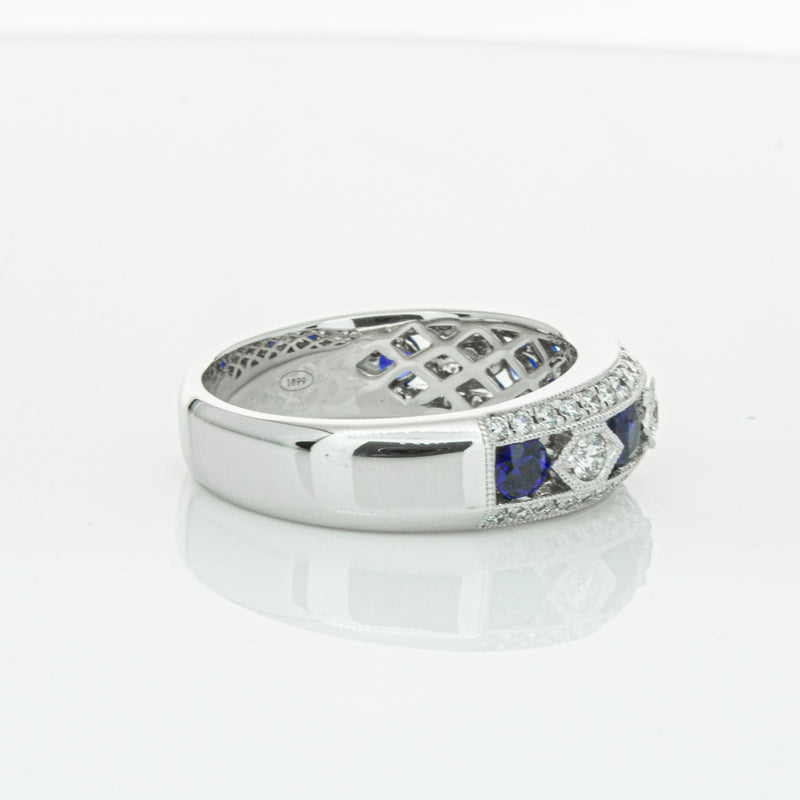 18ct White Gold Sapphire & Diamond Cecelia Ring-Ring-Walker & Hall
