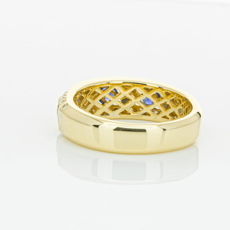 18ct Yellow Gold Sapphire & Diamond Cecelia Ring-Ring-Walker & Hall