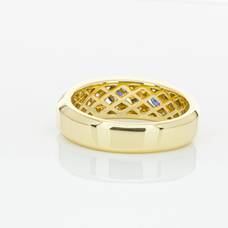 18ct Yellow Gold Sapphire & Diamond Cecelia Ring-Ring-Walker & Hall