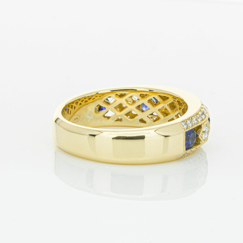 18ct Yellow Gold Sapphire & Diamond Cecelia Ring-Ring-Walker & Hall