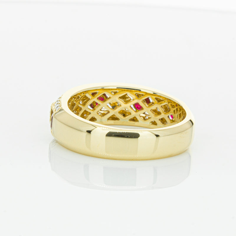 18ct Yellow Gold Ruby & Diamond Cecelia Ring-Ring-Walker & Hall