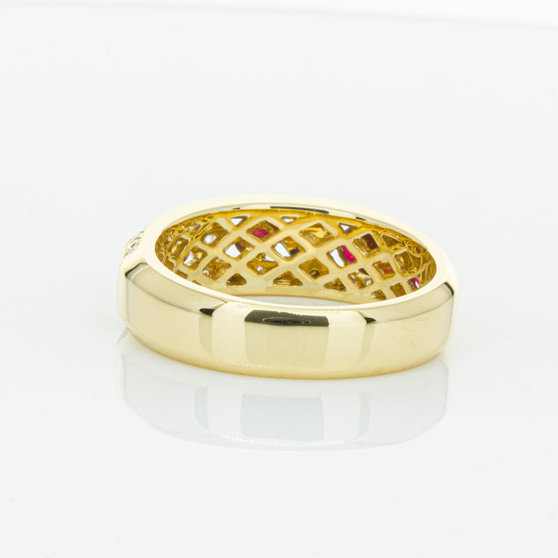 18ct Yellow Gold Ruby & Diamond Cecelia Ring-Ring-Walker & Hall