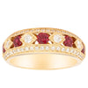 18ct Yellow Gold Ruby & Diamond Cecelia Ring-Ring-Walker & Hall