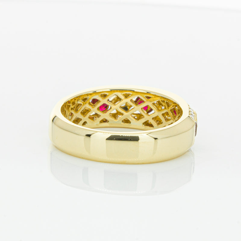 18ct Yellow Gold Ruby & Diamond Cecelia Ring-Ring-Walker & Hall