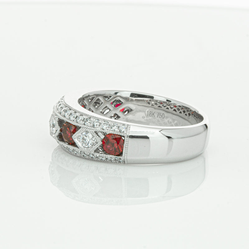 18ct White Gold Ruby & Diamond Cecelia Ring-Ring-Walker & Hall