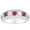 18ct White Gold Ruby & Diamond Cecelia Ring-Ring-Walker & Hall