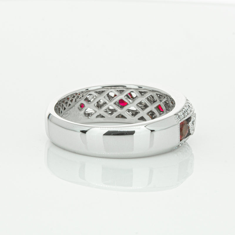 18ct White Gold Ruby & Diamond Cecelia Ring-Ring-Walker & Hall