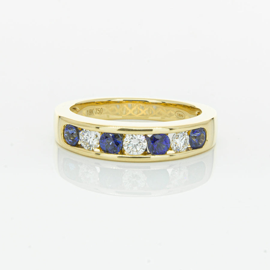 18ct Yellow Gold Sapphire & Diamond Tigris Ring-Ring-Walker & Hall