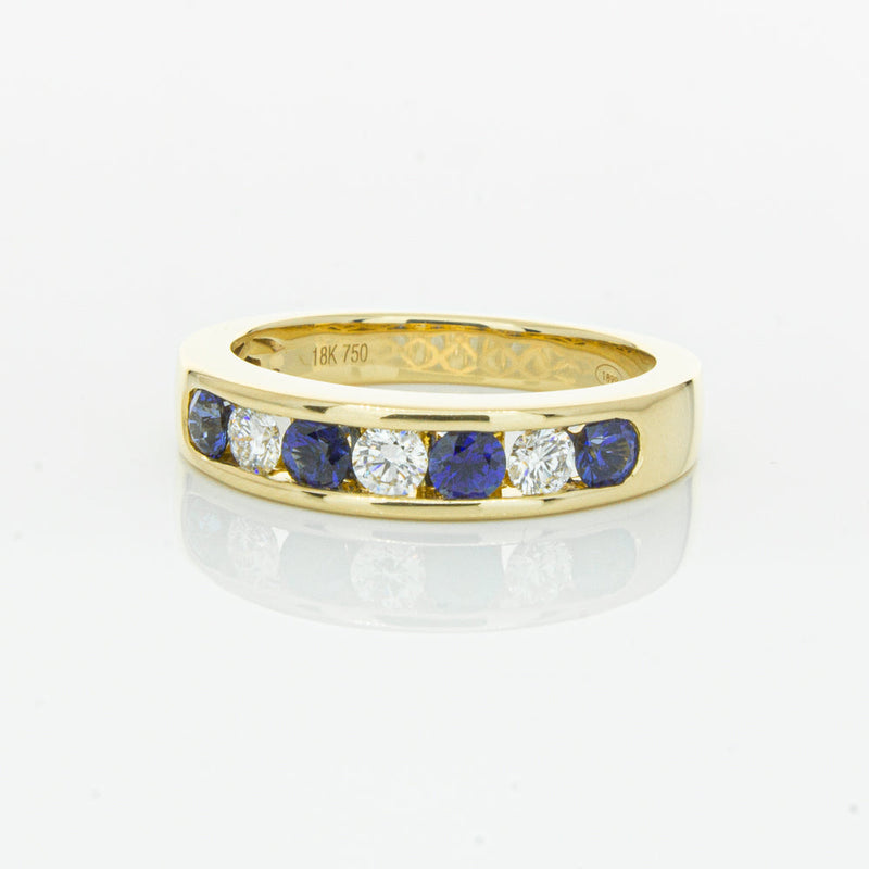 18ct Yellow Gold Sapphire & Diamond Tigris Ring-Ring-Walker & Hall