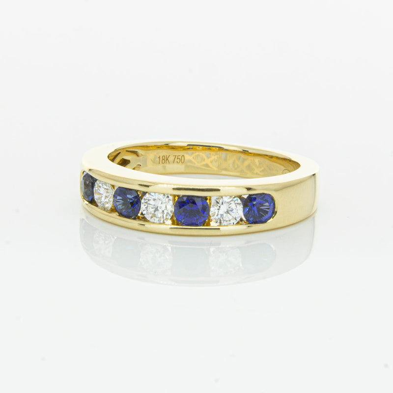 18ct Yellow Gold Sapphire & Diamond Tigris Ring-Ring-Walker & Hall