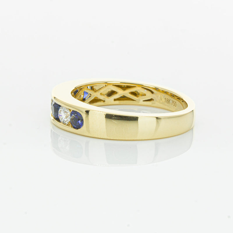 18ct Yellow Gold Sapphire & Diamond Tigris Ring-Ring-Walker & Hall